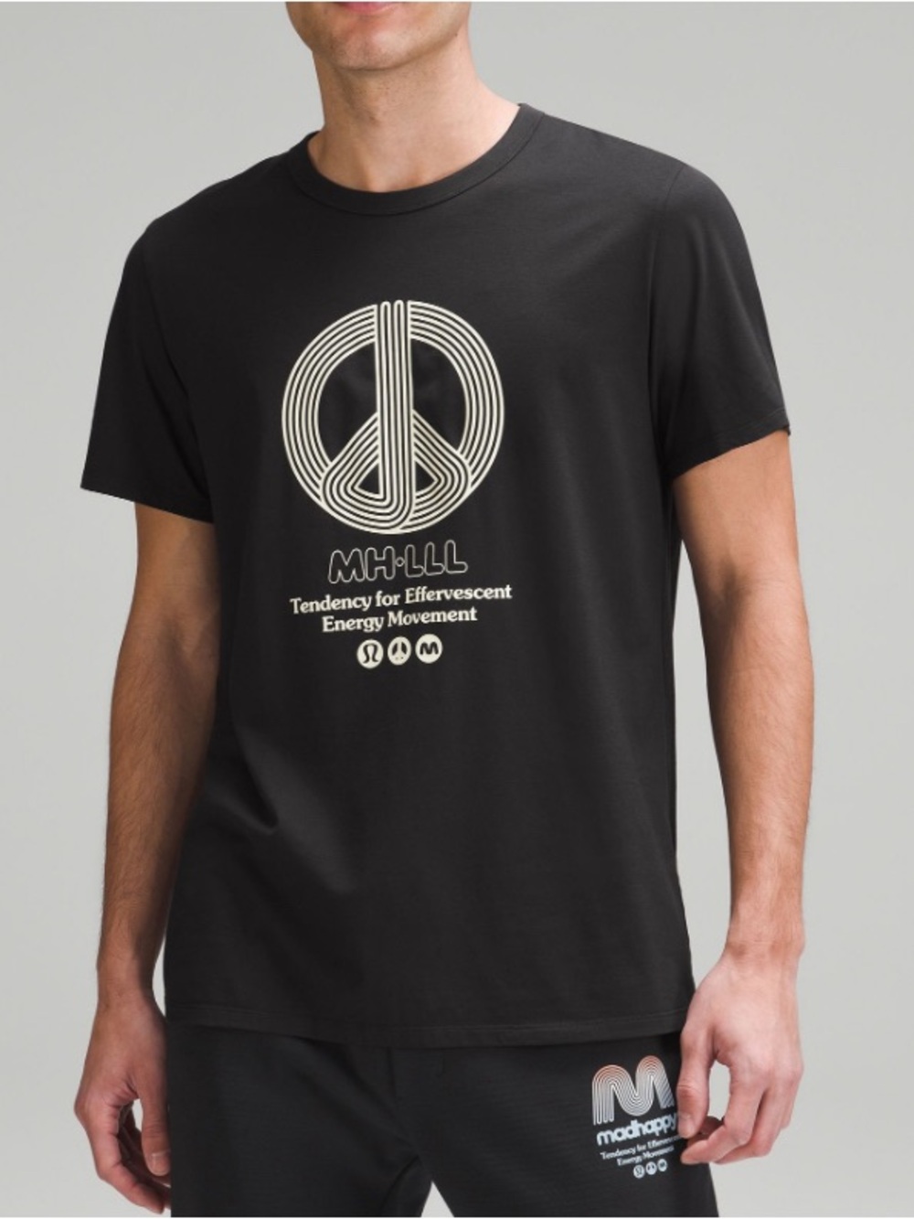 lululemon and the lifestyle brand Madhappy menās black shirt sleeve tshirt sz XL